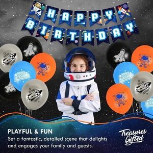 Outer Space Ship Galaxy Astronaut Birthday Party Decorations Tableware‎ Supplies